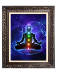 Mediation Healing Chakra Big Photo Frame - 18x22 Inches for Home & Office Decoration