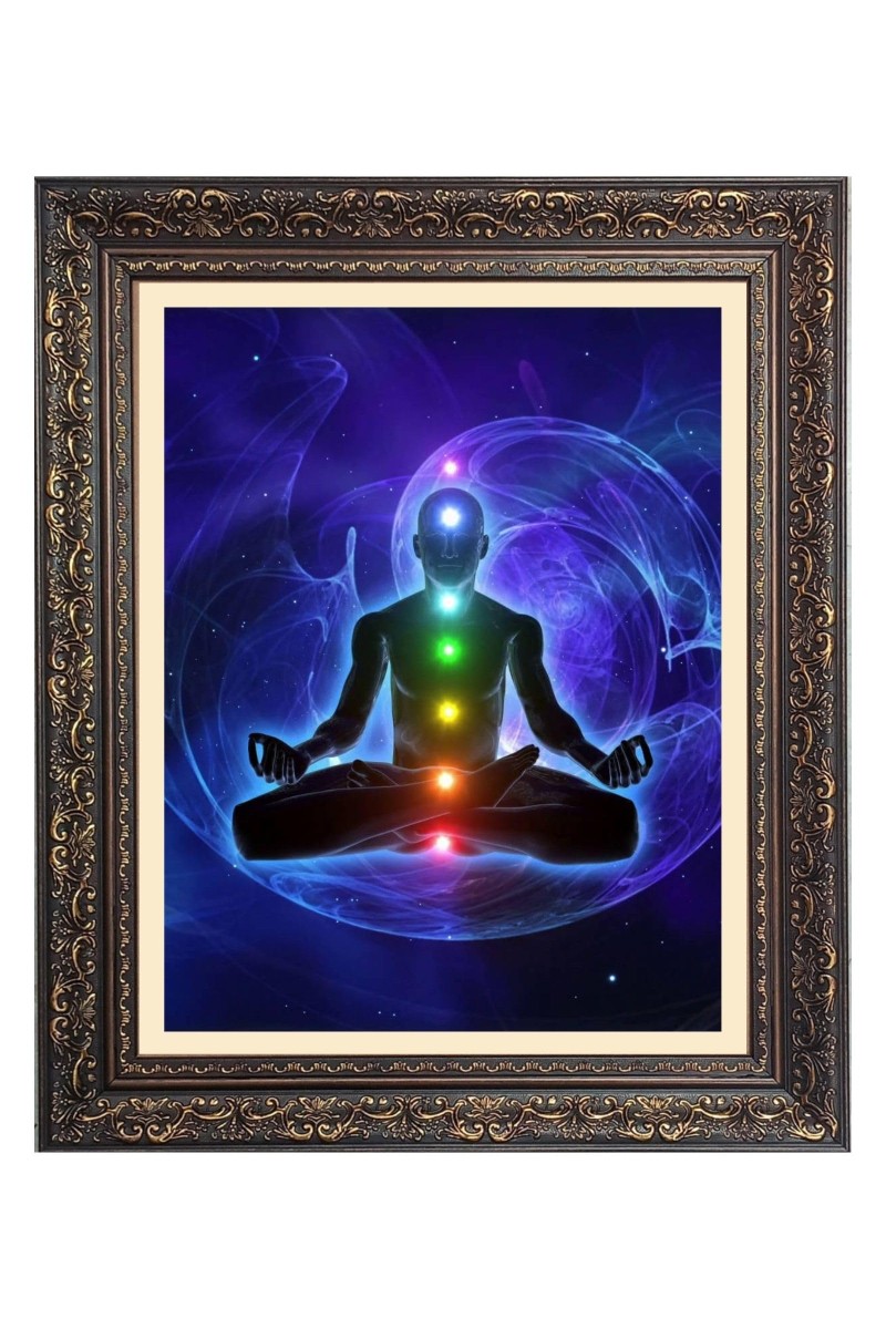 Mediation Healing Chakra Big Photo Frame - 20x24 Inches for Home & Office Decoration