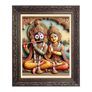 Maa Laxmi with Lord Jagannath Big Photo Frame - 20x24 Inches for Home & Office Decoration Maa Laxmi with Lord Jagannath Big Photo Frame - 20x24 Inches for Home & Office Decoration