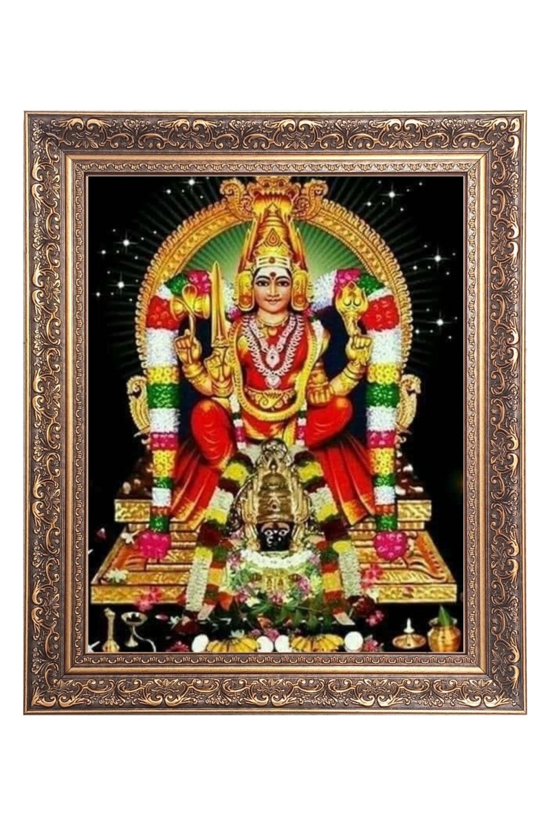 Sri Angala Parameswari Big Photo Frame - 22x26 Inches for Home & Office Decoration