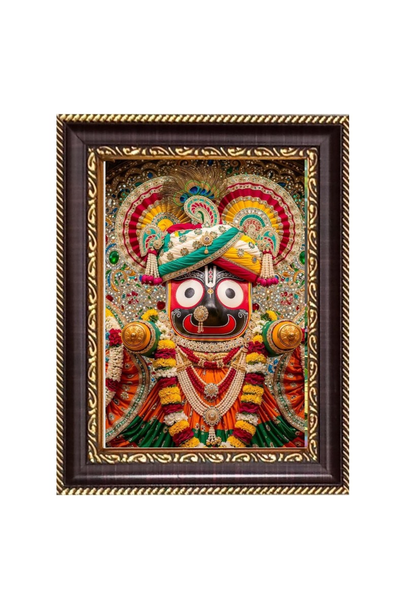 Jai Jagannath Digital Print Photo 10.7x12.7 inches (I6038) - Vibrant Religious Wall Art for Home or Office Decor.
