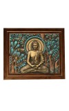 Hitech Sales Goutam Buddha Photo Frame for Pooja Room, Temple Decor, Home Decoration and Gift (Wall and Tabletop, Rectangular, Printed Photo, 12 x 14 inches Frame, Brown)