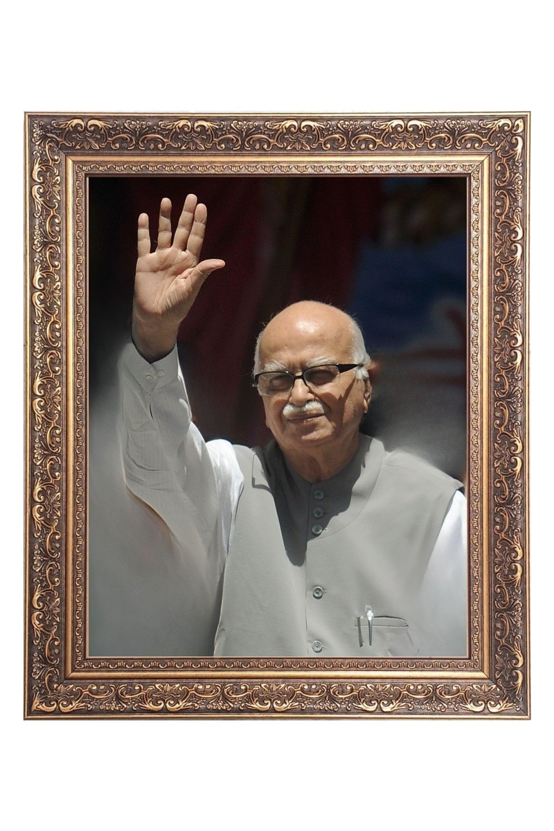 Sri Lal Krishna Advani Big Photo Frame - 24x28 Inches for Home & Office Decoration