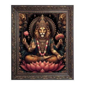 Narasimha Big Photo Frame - 22x26 Inches for Home & Office Decoration