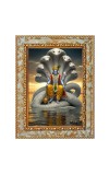 Lord Vishnu Digital Print Photo 6.7x8.7 inches - Vibrant Religious Wall Art for Home or Office Decor.