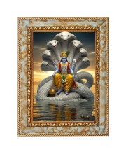 Lord Vishnu Digital Print Photo 6.7x8.7 inches - Vibrant Religious Wall Art for Home or Office Decor.
