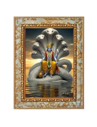 Lord Vishnu Digital Print Photo 12.7x14.7 inches (I6007) - Vibrant Religious Wall Art for Home or Office Decor.
