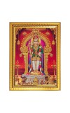Lord Murugan Photo Frame - 10x14 Inches, Brown Wooden Frame for Home, Office & Temple Decoration