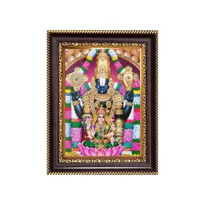 Sri Tirupati Balaji Digital Print Photo 6.7x8.7 inches - Vibrant Religious Wall Art for Home or Office Decor.