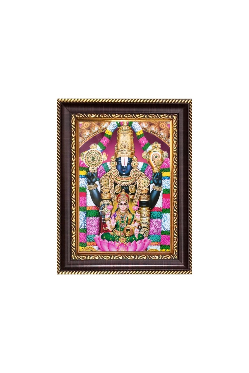 Sri Tirupati Balaji Digital Print Photo 6.7x8.7 inches - Vibrant Religious Wall Art for Home or Office Decor.