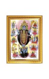 Goddess Kali Photo Frame - 12x16 Inches, Brown Wooden Frame for Home, Office & Temple Decoration