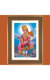 Swaminarayan Photo Frame - 12x16 Inches, Brown Wooden Frame for Home, Office & Temple Decoration