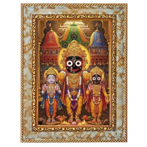 Jai Jagannath Digital Print Photo 12.7x14.7 inches (I5991) - Vibrant Religious Wall Art for Home or Office Decor.