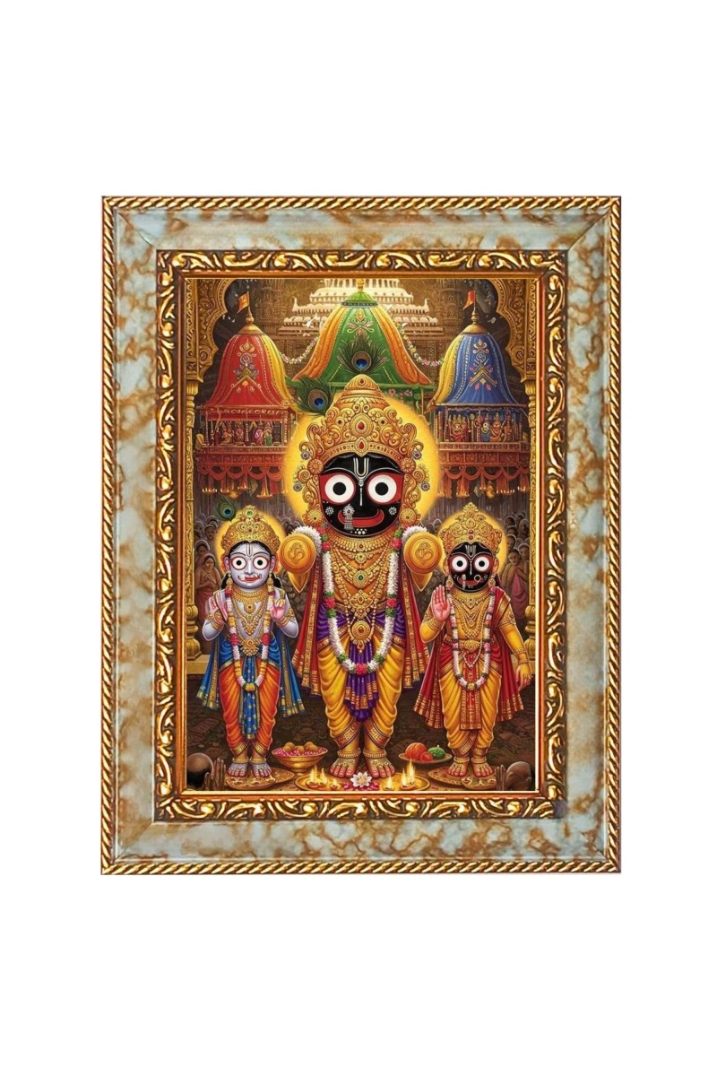 Jai Jagannath Digital Print Photo 10.7x12.7 inches (I5991) - Vibrant Religious Wall Art for Home or Office Decor.