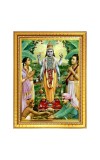 SRI SATYANARAYANA Photo Frame - 10x14 Inches, Brown Wooden Frame for Home, Office & Temple Decoration