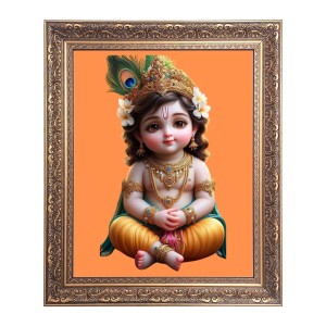 baby Krishna laddu Gopal Big Photo Frame - 18x22 Inches for Home & Office Decoration baby Krishna laddu Gopal Big Photo Frame - 18x22 Inches for Home & Office Decoration