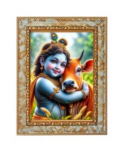 Little Krishna Digital Print Photo 10.7x12.7 inches (I6065) - Vibrant Religious Wall Art for Home or Office Decor.