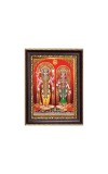 Sri Laxmi-Narayan Digital Print Photo 6.7x8.7 inches - Vibrant Religious Wall Art for Home, Office and Temple Decor.