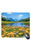 Customized Beautiful Flowers Picture Sublimation Mouse Pad | 8 X 7.5 Inch | Smooth Cloth Surface | Non-Slip Rubber Base | Personalized Mousepad for Laptop & Desktop (F16974)