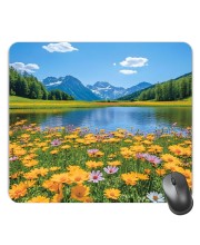 Customized Beautiful Flowers Picture Sublimation Mouse Pad | 8 X 7.5 Inch | Smooth Cloth Surface | Non-Slip Rubber Base | Personalized Mousepad for Laptop & Desktop (F16974)