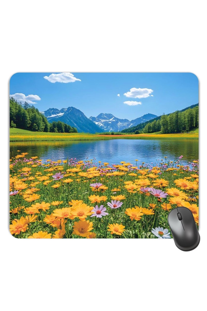 Customized Beautiful Flowers Picture Sublimation Mouse Pad | 8 X 7.5 Inch | Smooth Cloth Surface | Non-Slip Rubber Base | Personalized Mousepad for Laptop & Desktop (F16974)