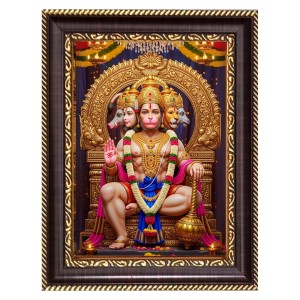 Lord Hanuman Ji Digital Print Photo 6.7x8.7 inches (I6081) - Vibrant Religious Wall Art for Home or Office Decor.