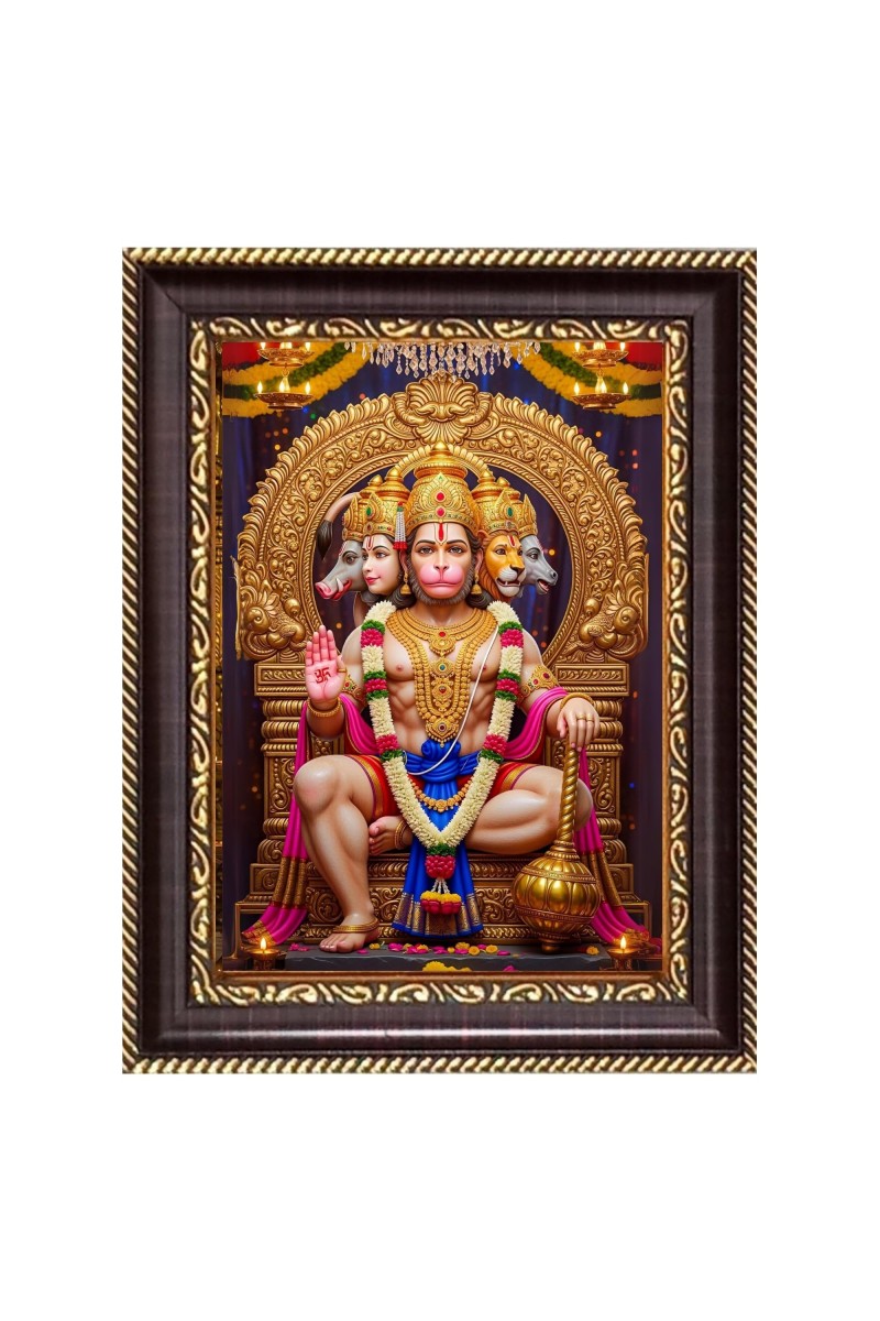 Lord Hanuman Ji Digital Print Photo 6.7x8.7 inches (I6081) - Vibrant Religious Wall Art for Home or Office Decor.