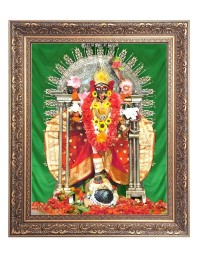 Maa Dakshineswar Kali Big Photo Frame - 20x24 Inches for Home & Office Decoration