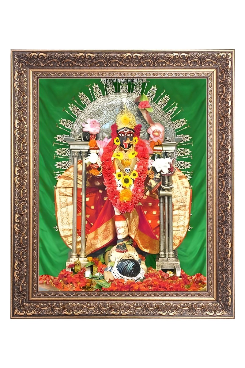 Maa Dakshineswar Kali Big Photo Frame - 16x20 Inches for Home & Office Decoration