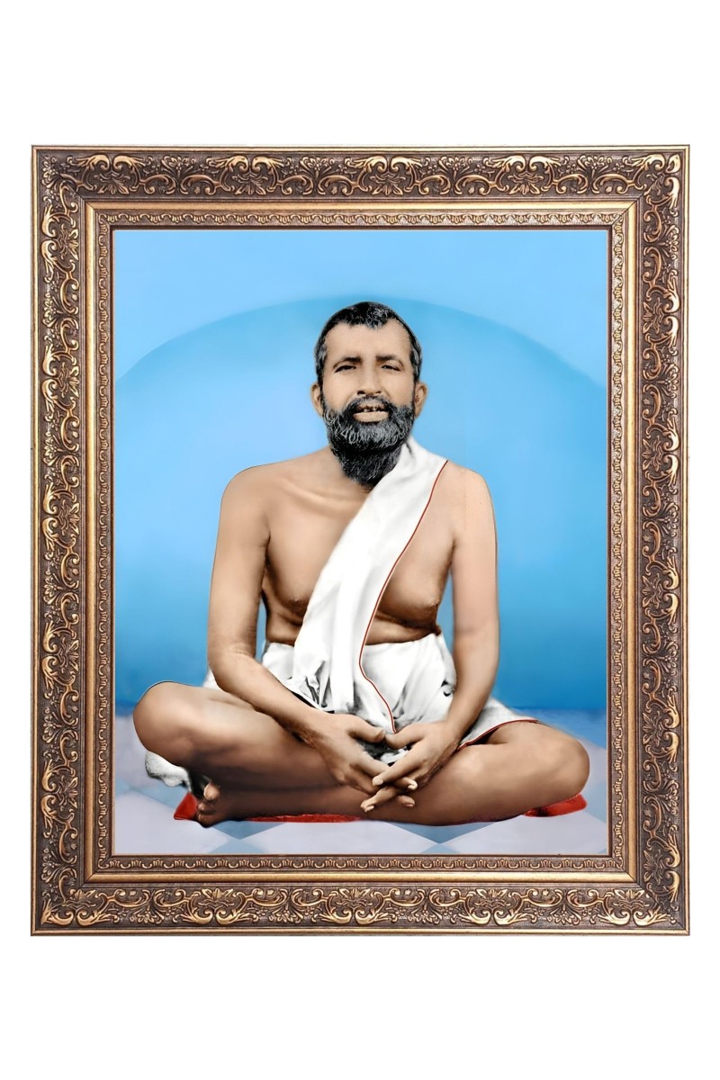 Sri Ramakrishna Paramahansa Big Photo Frame - 18x22 Inches for Home & Office Decoration