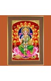 Divine Laxmi Photo Frame - 10x14 Inches, Brown Wooden Frame for Home, Office & Temple Decoration