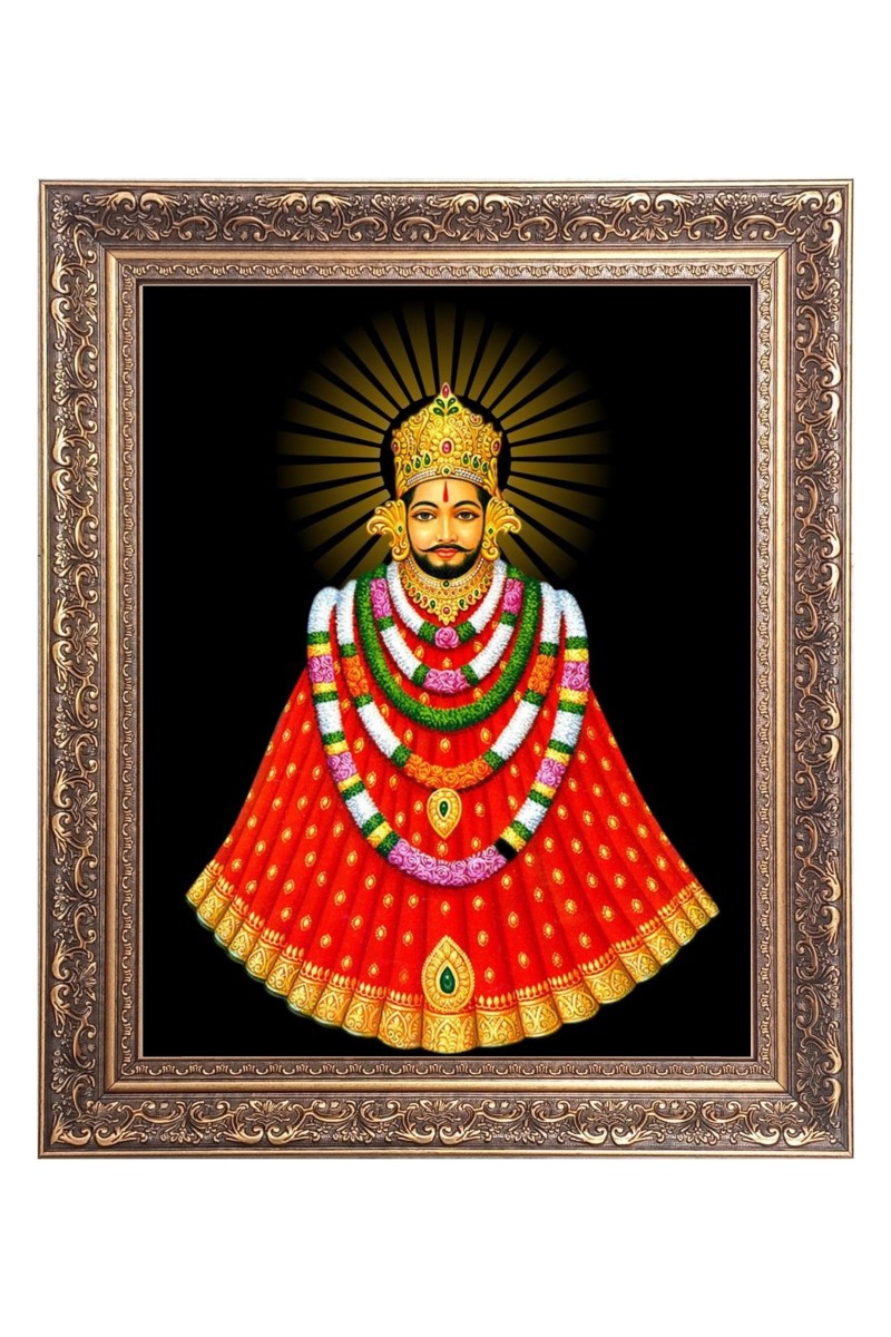Shree Khatu Shyam Big Photo Frame - 24x28 Inches for Home & Office Decoration