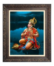 Sri hanuman Big Photo Frame - 18x22 Inches for Home & Office Decoration