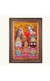 Sri Jagannath Subhadra Balaram Color Photo 8x12 Inch - Vibrant Religious Wall Art for Home or Office Decor.