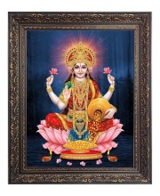 Mata Lakshmi (Laxmi) Big Photo Frame - 16x20 Inches for Home & Office Decoration