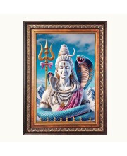 Lord Shiva Color Photo 10x14 Inch - Vibrant Religious Wall Art for Home or Office Decor.