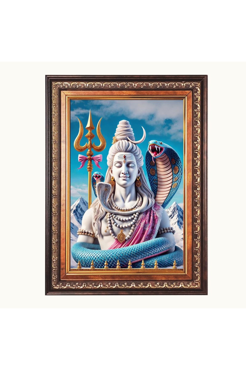 Lord Shiva Color Photo 10x14 Inch - Vibrant Religious Wall Art for Home or Office Decor.