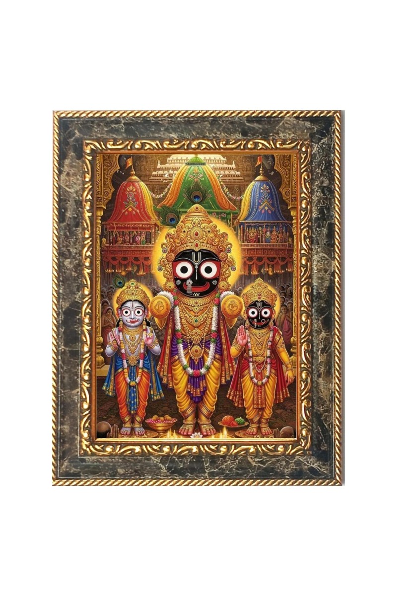 Jai Jagannath Digital Print Photo 12.7x14.7 inches (I5992) - Vibrant Religious Wall Art for Home or Office Decor.