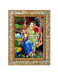Shri Radha Digital Print Photo 6.7x8.7 inches (I6112) - Vibrant Religious Wall Art for Home or Office Decor.