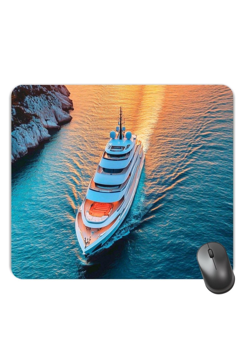 Customized Beautiful Cruise Picture Sublimation Mouse Pad | 8 X 7.5 Inch | Smooth Cloth Surface | Non-Slip Rubber Base | Personalized Mousepad for Laptop & Desktop (F17358)