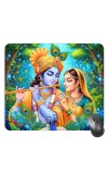 Customized Radha Krishna Picture Sublimation Mouse Pad | 8 X 7.5 Inch | Smooth Cloth Surface | Non-Slip Rubber Base | Personalized Mousepad for Laptop & Desktop (F17223)