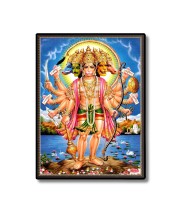 Panchamukhi Hanuman Laminated Photo - 11x13 Inches, Divine Blessings for Home & Office and Temple Decoration