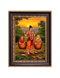 Shravan Kumar Digital Print Photo 6.7x8.7 inches (I6026) - Vibrant Religious Wall Art for Home or Office Decor.