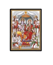 Ram Darbar Laminated Photo - 5x7 Inches, Divine Blessings for Home & Office and Temple Decoration