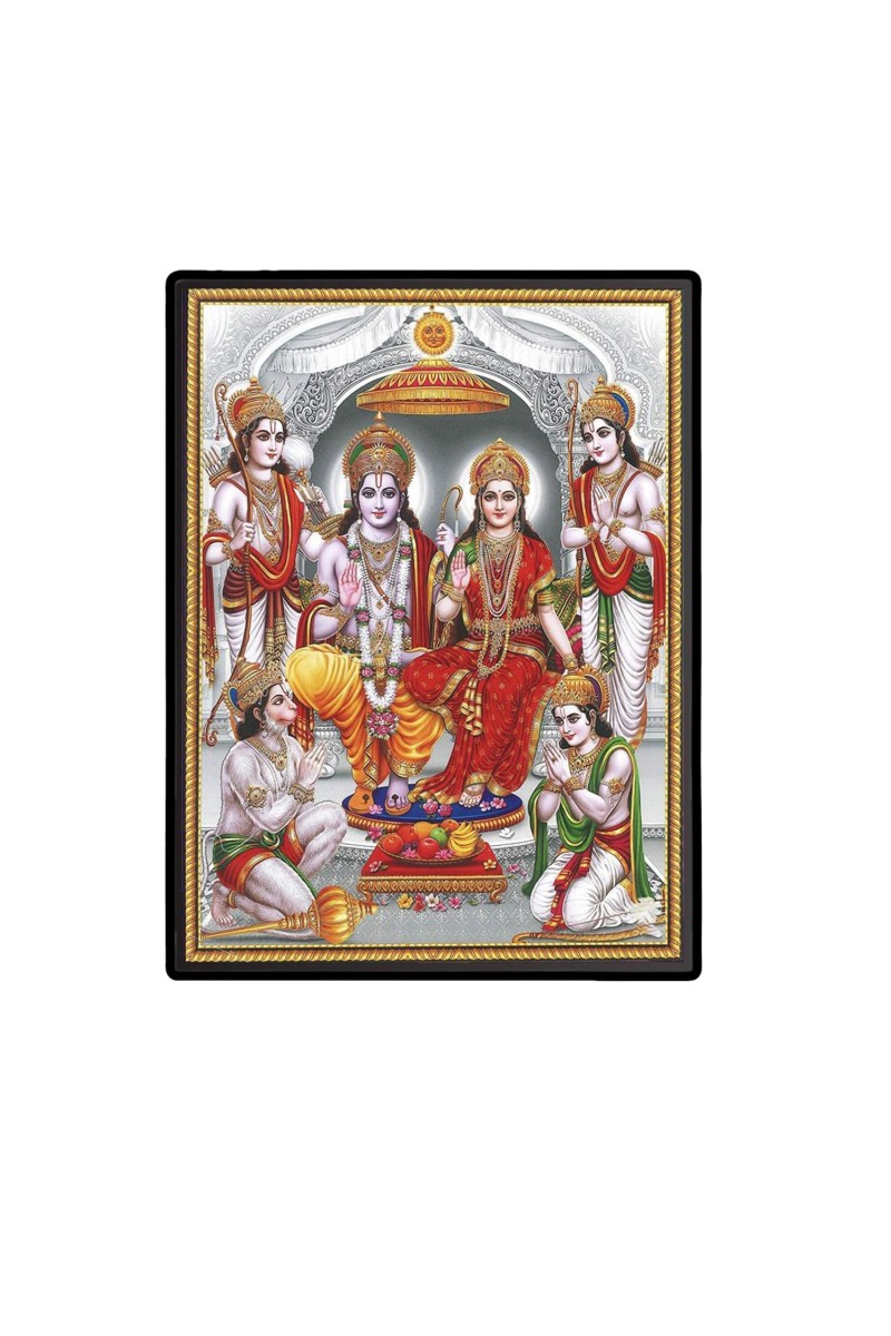 Ram Darbar Laminated Photo - 5x7 Inches, Divine Blessings for Home & Office and Temple Decoration