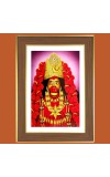 Jai maa kali Photo Frame - 12x16 Inches, Brown Wooden Frame for Home, Office & Temple decoration