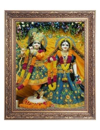 Sri Krishna & Sri Radha Big Photo Frame - 16x20 Inches for Home & Office Decoration