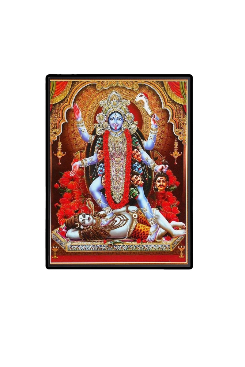 Kali Laminated Photo - 5x7 Inches, Divine Blessings for Home & Office and Temple Decoration