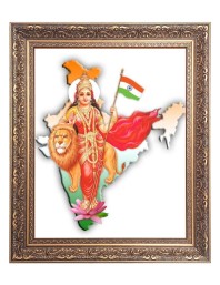 Bharat Mata Big Photo Frame - 22x26 Inches for Home & Office Decoration