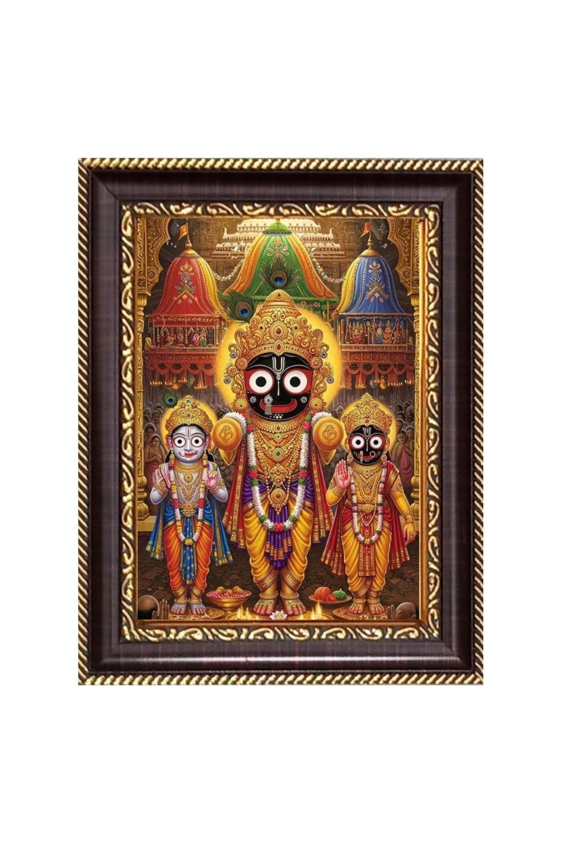 Jai Jagannath Digital Print Photo 10.7x12.7 inches (I5993) - Vibrant Religious Wall Art for Home or Office Decor.